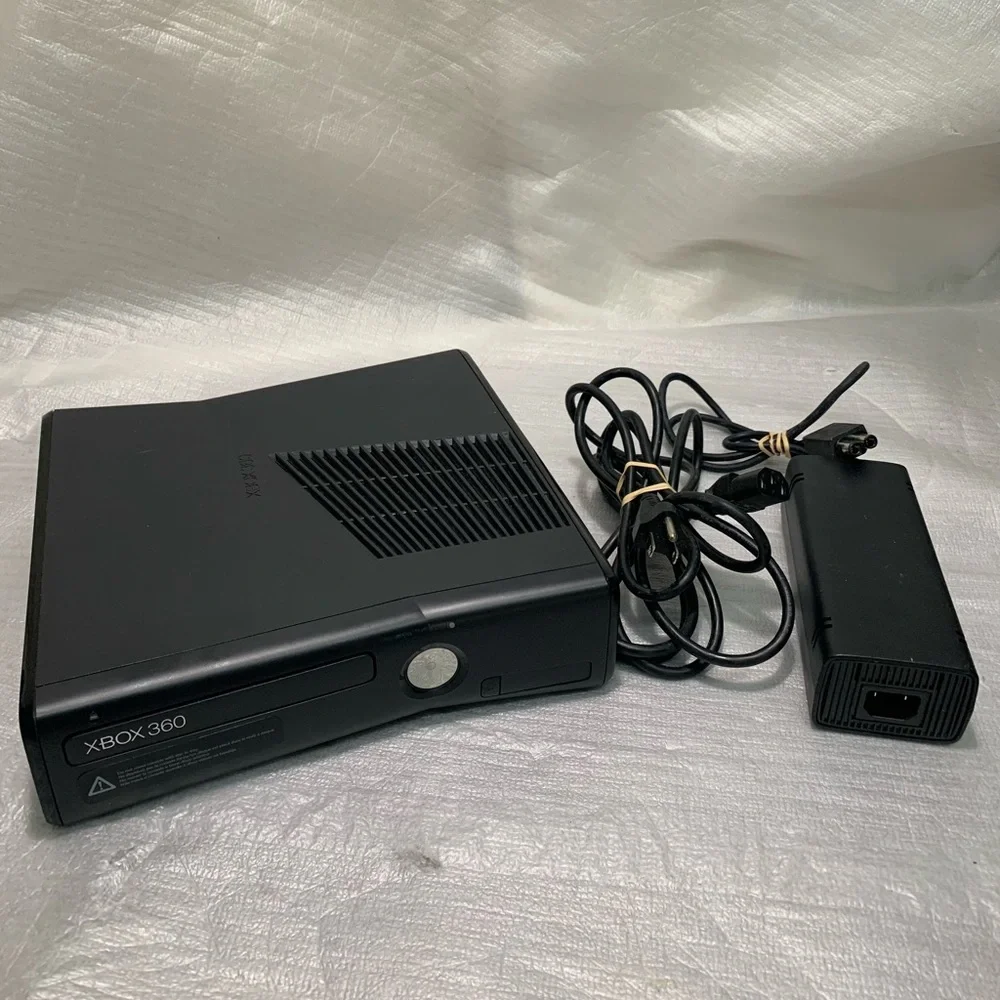 Microsoft Xbox 360 S Slim Model 1439 Console +OEM Power Supply A11-120N1A Tested